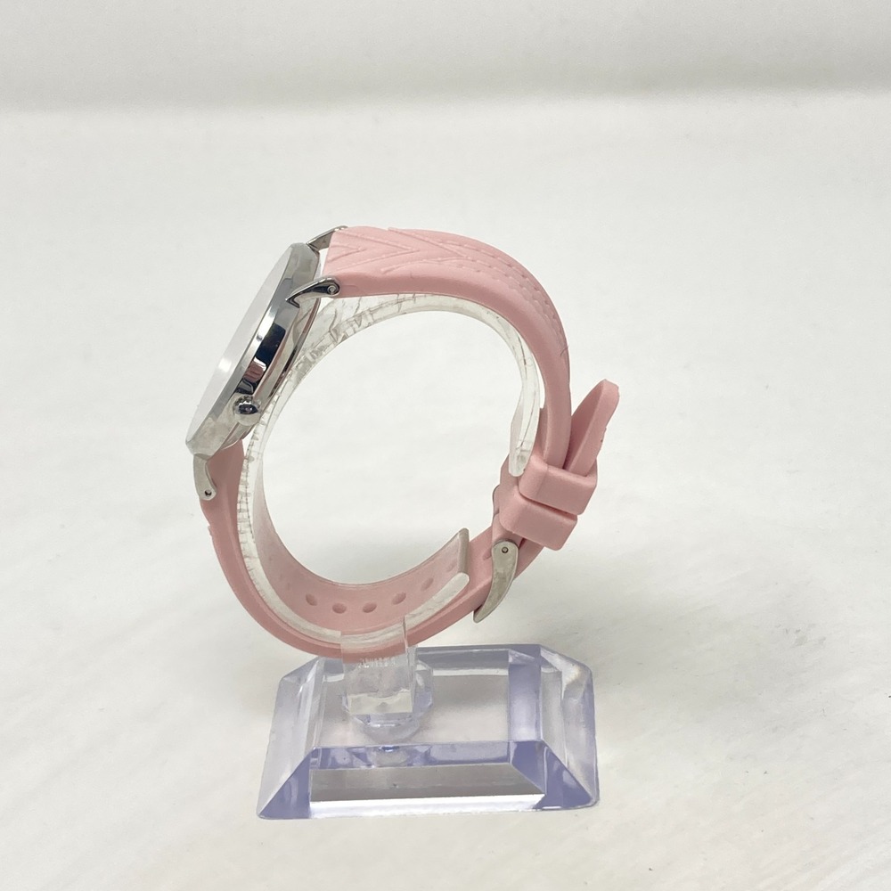 Coach Womens Watch 36mm Pink Silver Tone Logo Dial WR Round New Battery 8" - Picture 5 of 15